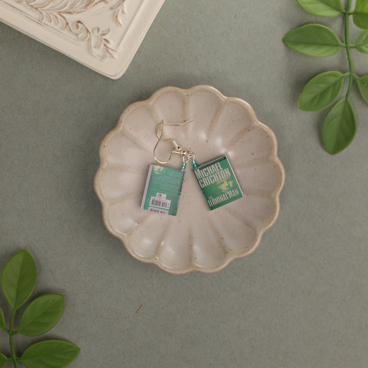 Titled Dangle Earrings - Michael Crichton - The Terminal Man