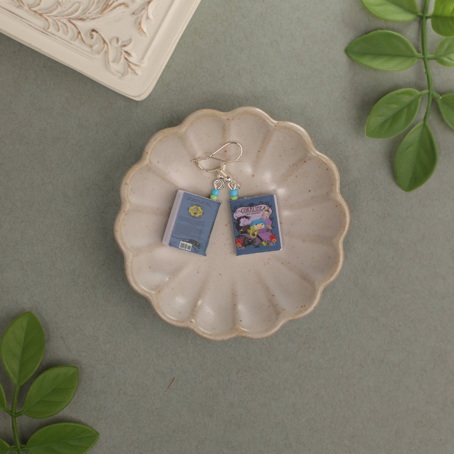 Titled Dangle Earrings - Neil Gaiman - Coraline