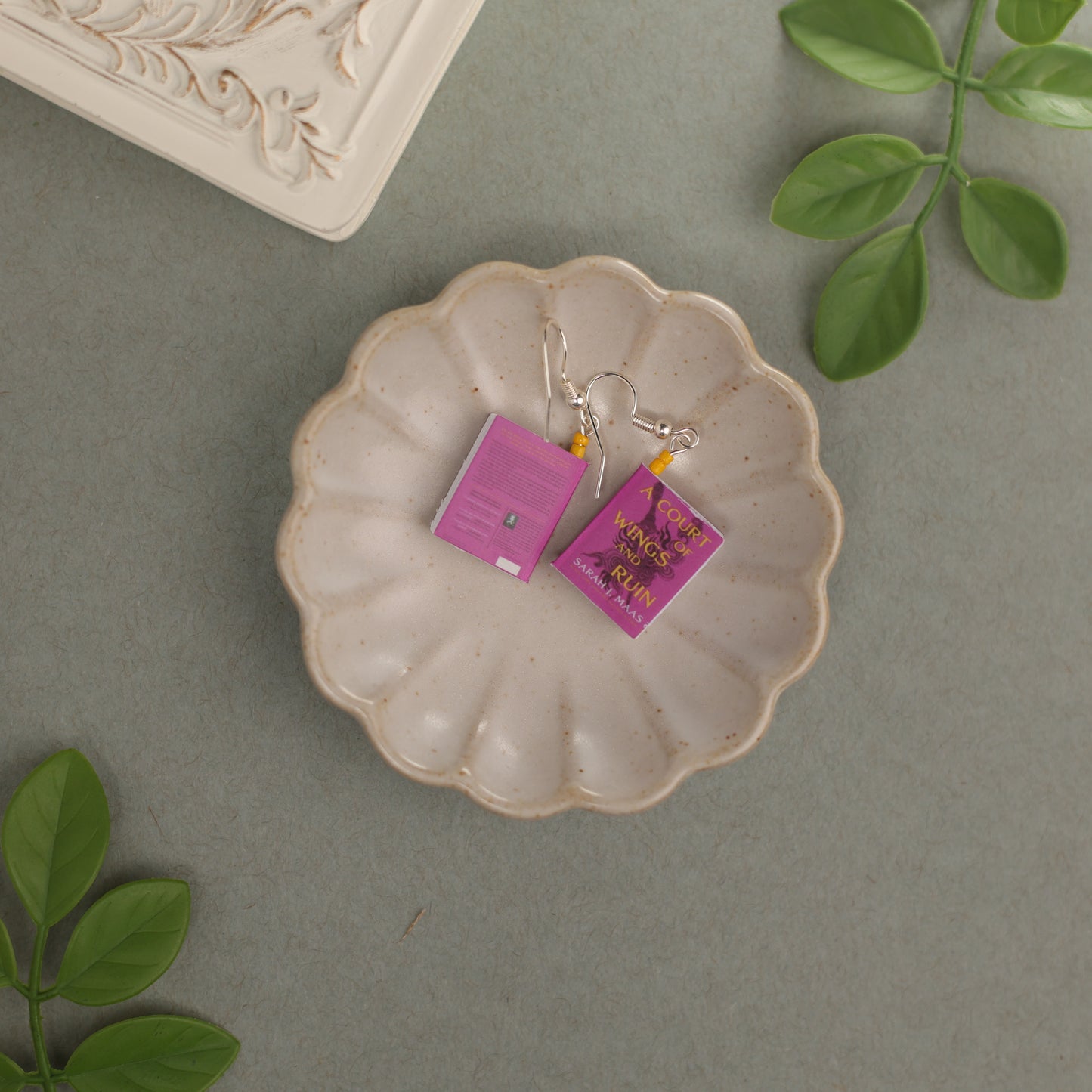 Titled Dangle Earrings - Sarah Maas-A Court of Wings and Ruin