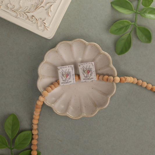 Titled Stud Earrings - Brothers Grimm - Grimm Fairy Tales