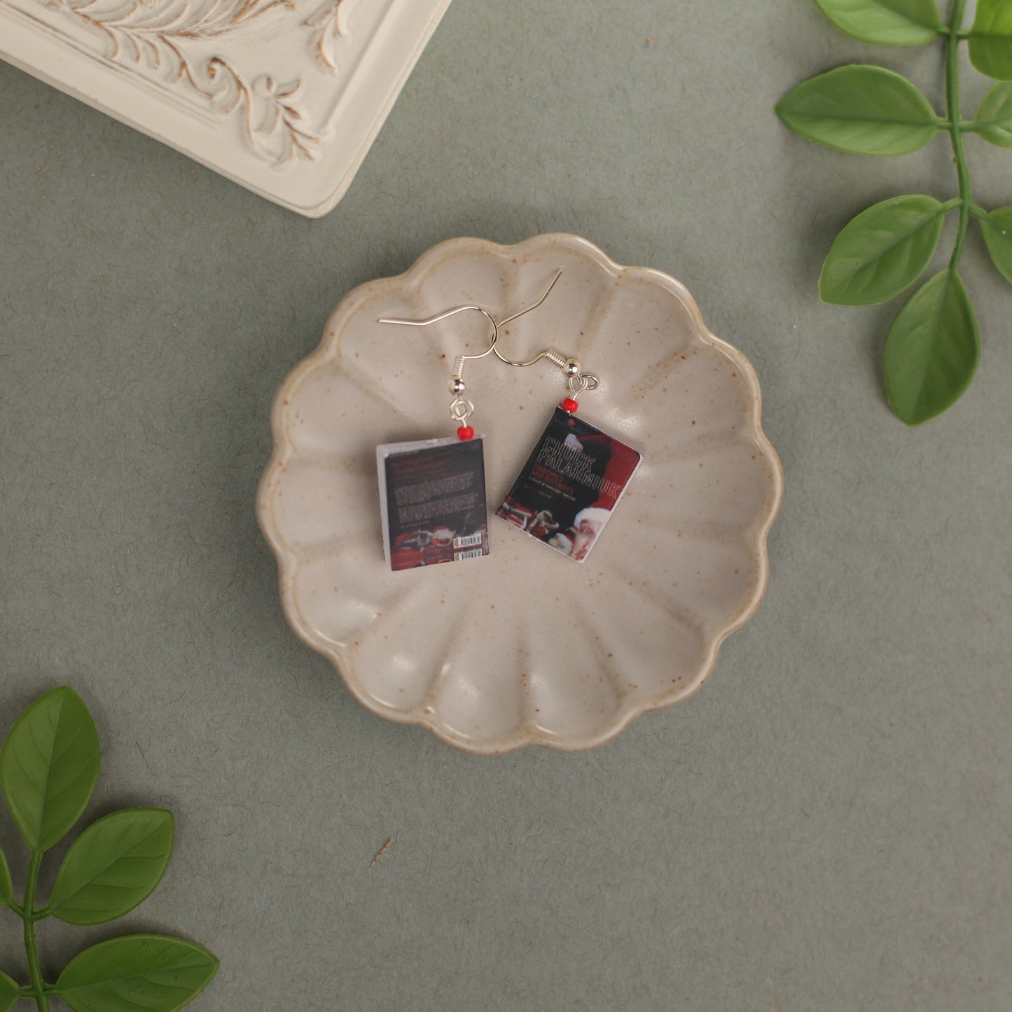 Titled Dangle Earrings - Chuck Palahniuk - Fugitives and Refugees