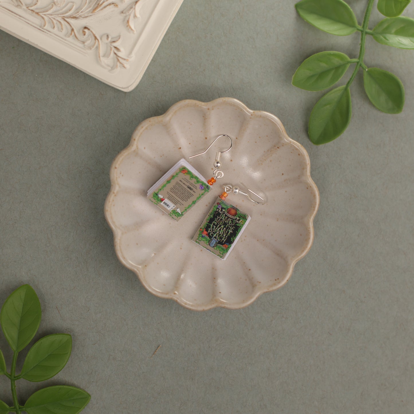 Titled Dangle Earrings - Ronald Dahl - James and the Giant Peach