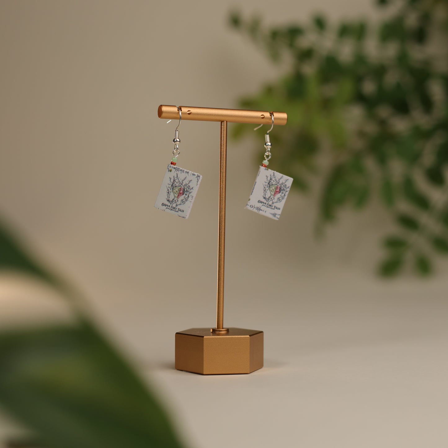 Titled Dangle Earrings - Brothers Grim - Grim’s Fairy Tales