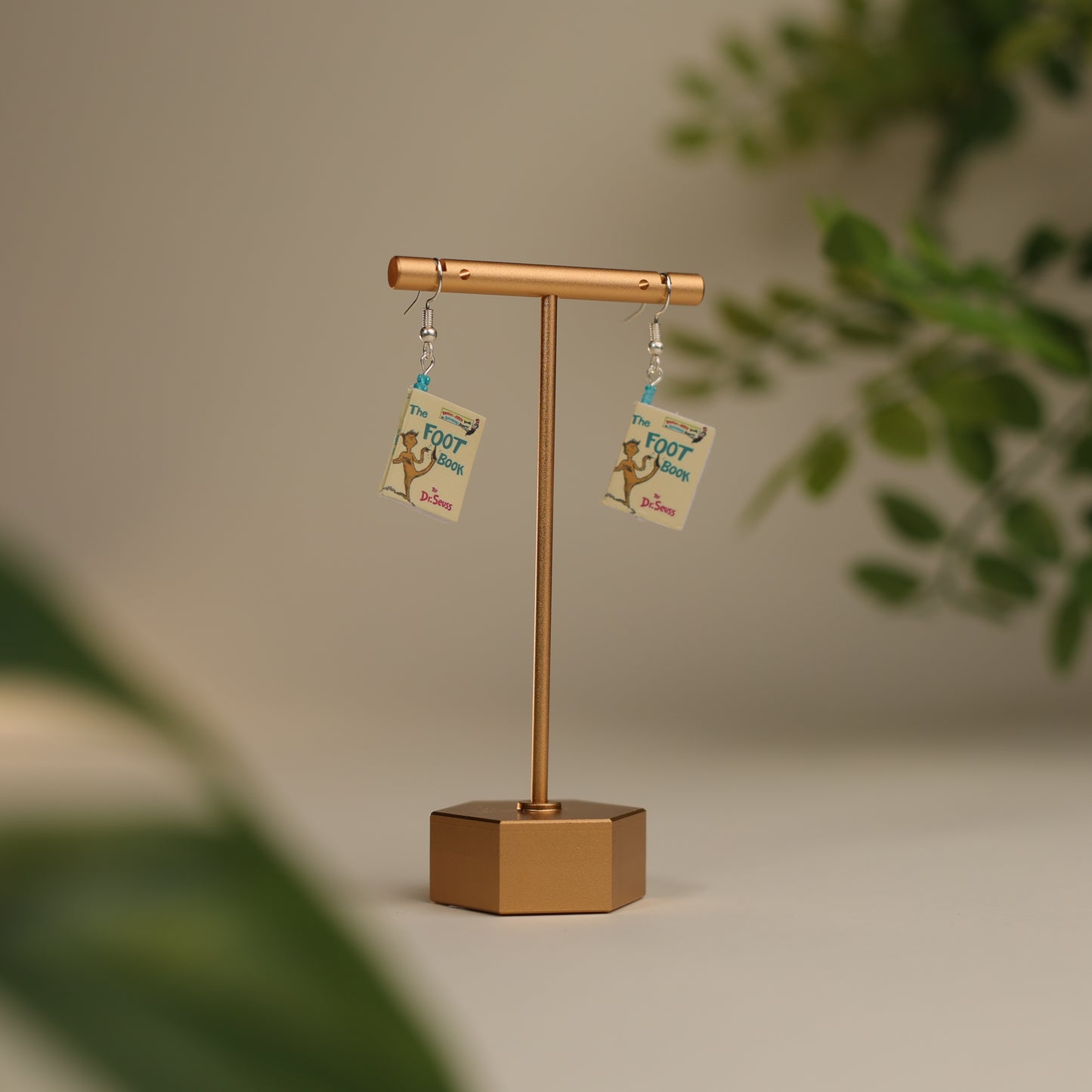 Titled Dangle Earrings - Dr. Suess - The Foot Book