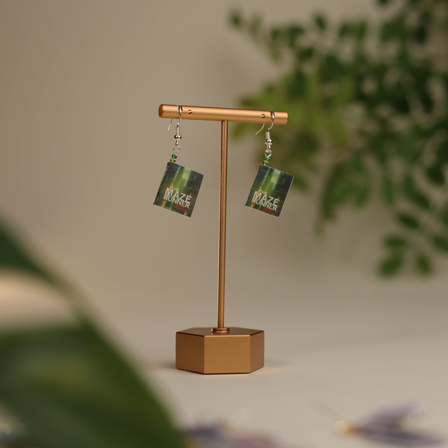 Titled Dangle Earrings - James Dashner - The Maze Runner