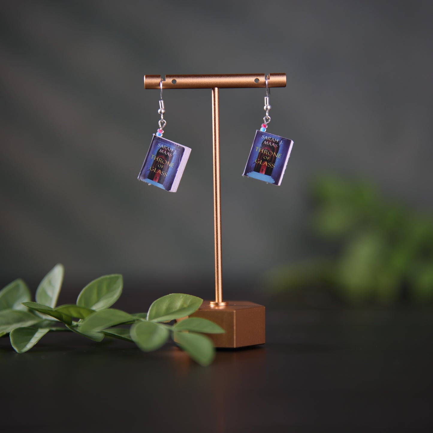 Titled Dangle Earrings - Sarah J. Maas - Thrown of Glass