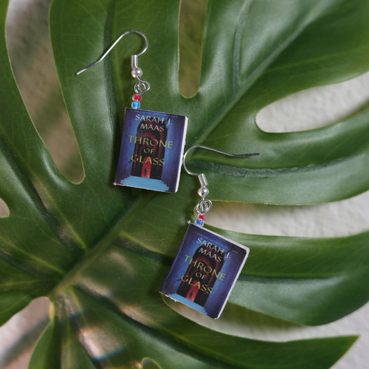 Titled Dangle Earrings - Sarah J. Maas - Thrown of Glass