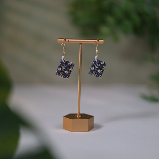 Floral Dangle Earrings - Golden Dusk