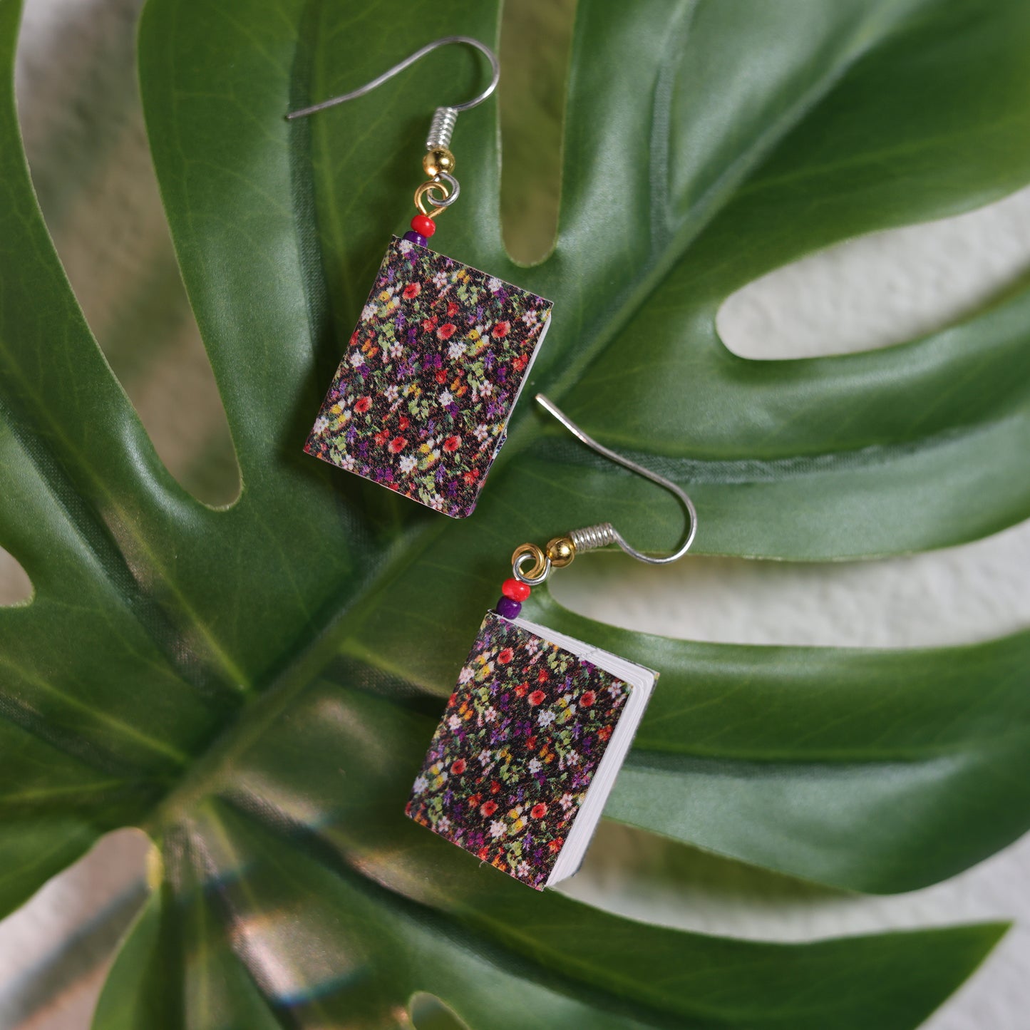Floral Dangle Earrings - Midnight Field