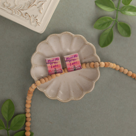 Titled Stud Earrings - Carley Fortune - Meet Me at the Lake