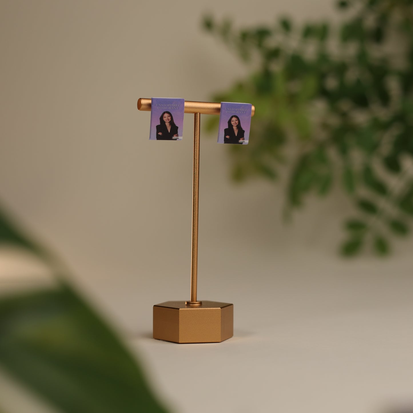 Titled Stud Earrings - Jenny Tra Nguyen - Unstoppable Immigrant