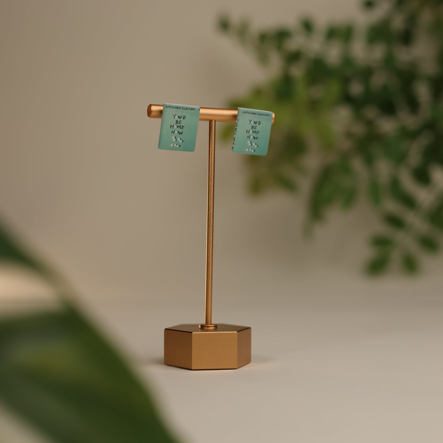 Titled Stud Earrings - Kathleen Glasgow - Youd Be Home Now