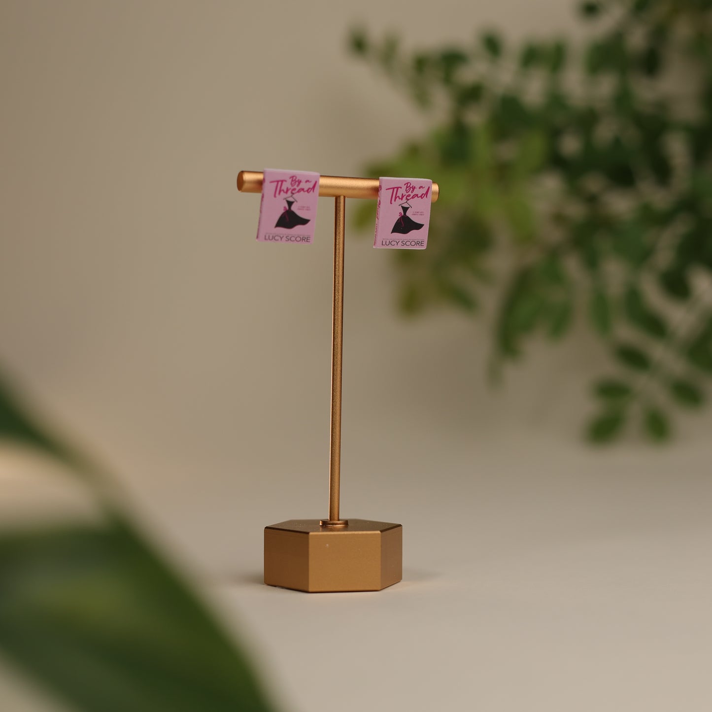 Titled Stud Earrings - Lucy Score - By a Thread