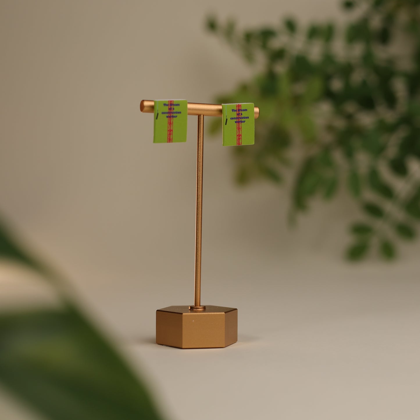 Titled Stud Earrings - Lisa Wheeler - The Dream of a Construction Worker