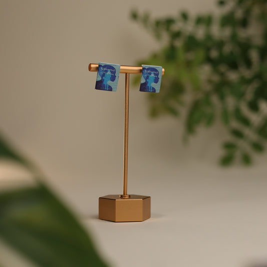 Titled Stud Earrings - Traci Jones - Silhouetted by the Blue