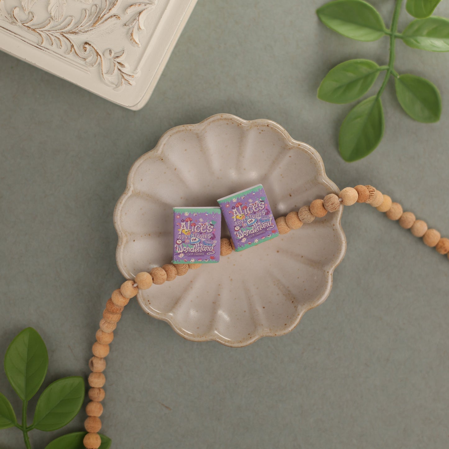 Titled Stud Earrings - Lewis Carroll - Alices Adventures in Wonderland