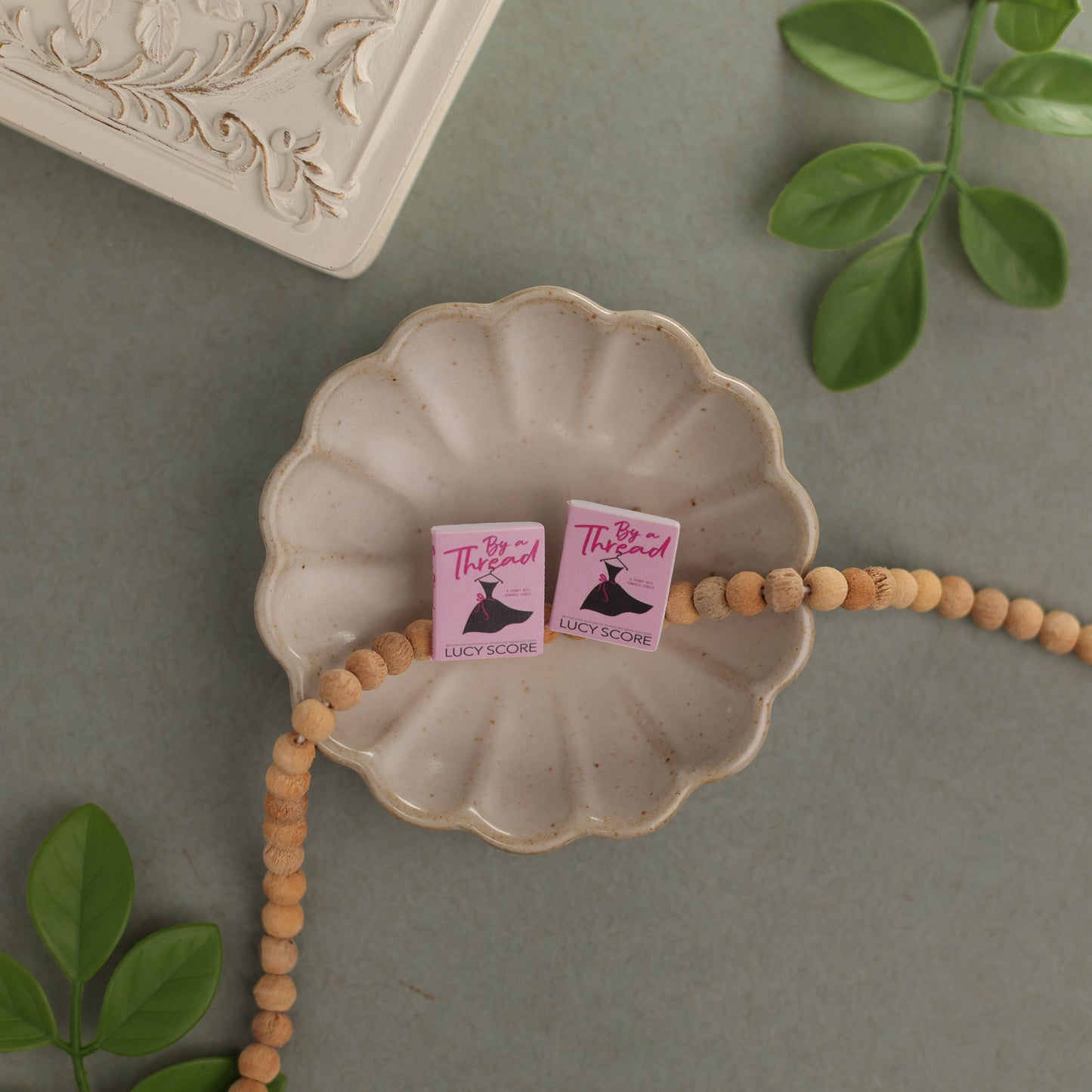 Titled Stud Earrings - Lucy Score - By a Thread