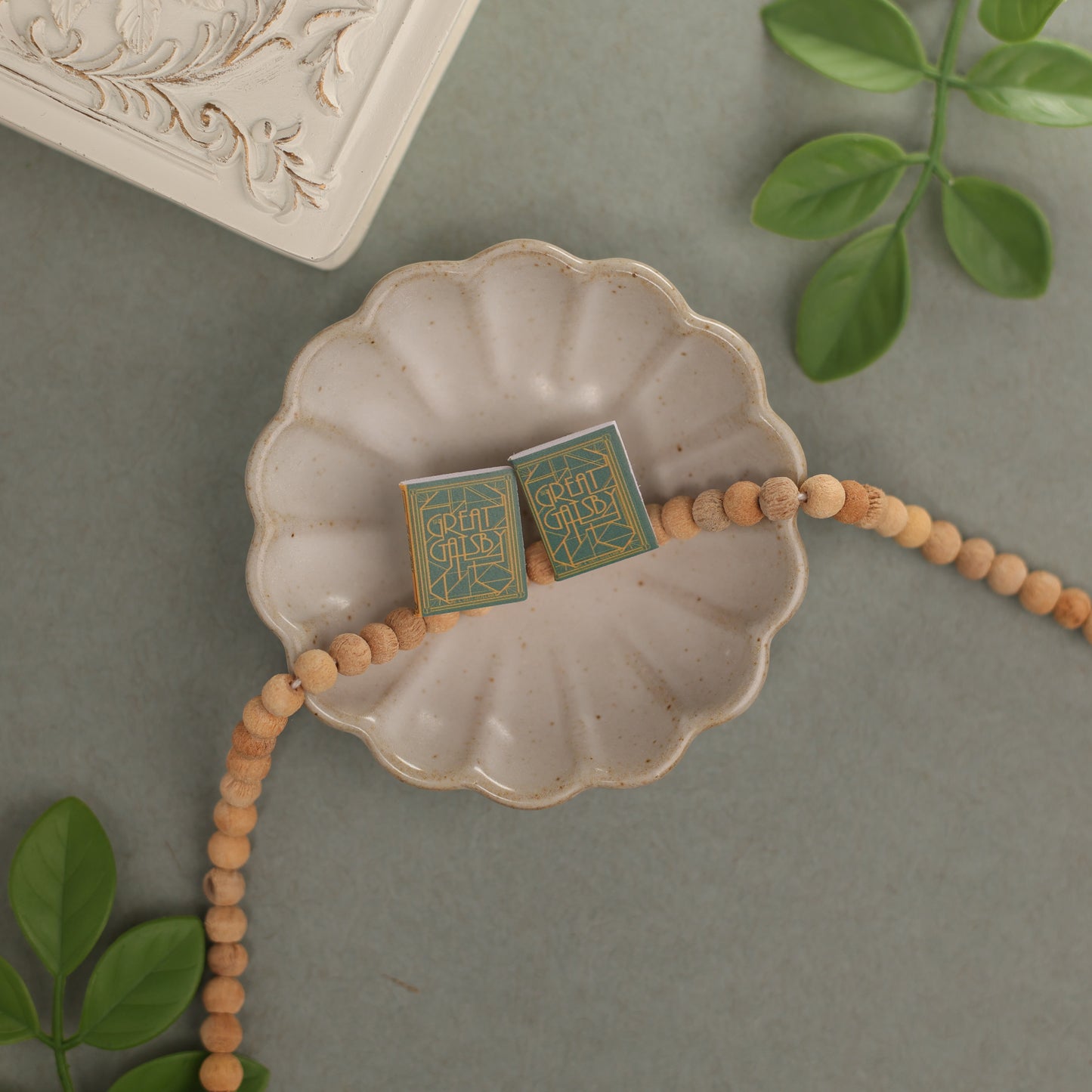 Titled Stud Earrings - Scott Fitzgerald - The Great Gatsby