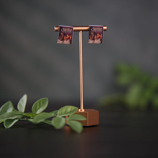 Titled Stud Earrings - Agatha Christie - Murder in the Galais Coach