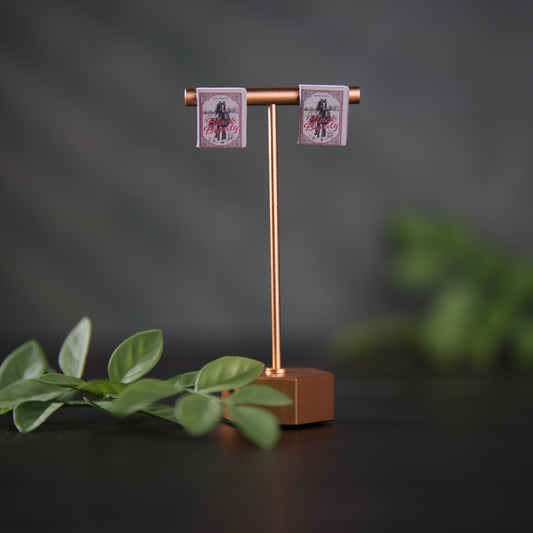 Titled Stud Earrings - Anna Sewell - Black Beauty