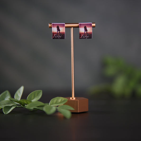 Titled Stud Earrings - Author - Alone Last Time