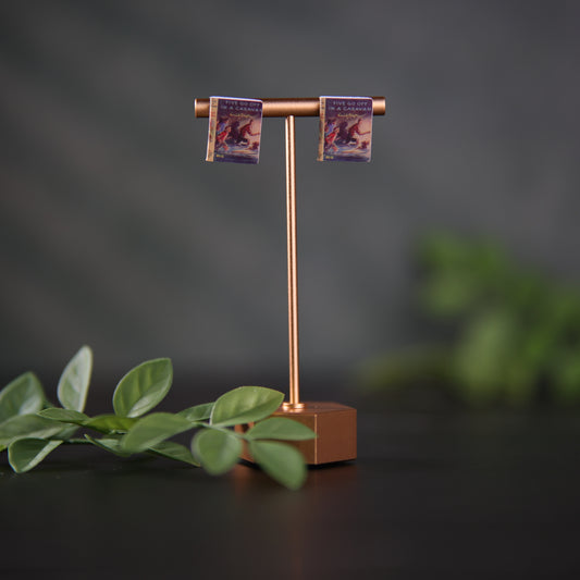 Titled Stud Earrings - Enid Blyton - Five Go Off in a Caravan