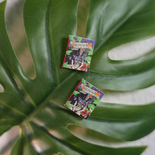 Titled Stud Earrings - Francisco Haghenbeck - The Secret Book of Frieda Kahlo