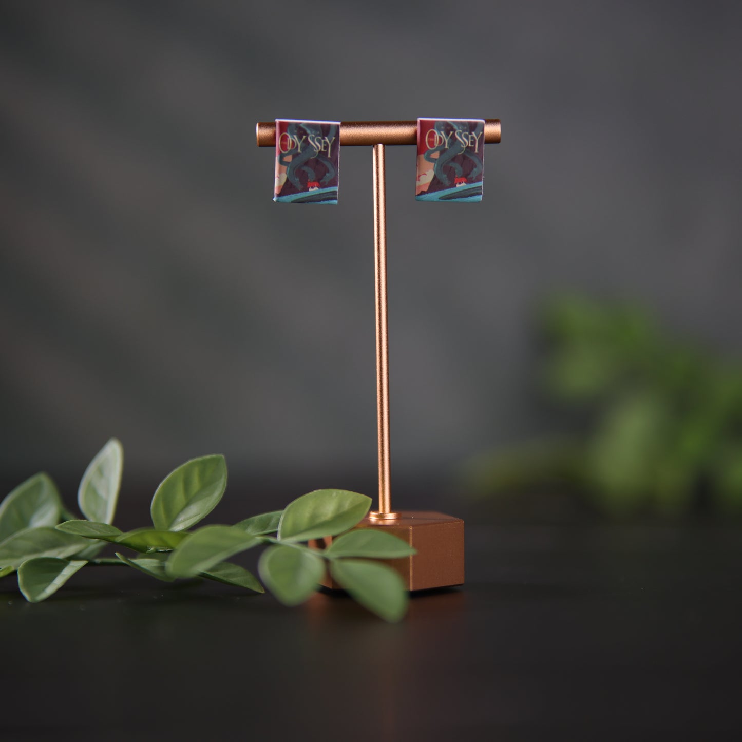 Titled Stud Earrings - Homer - The Odyssey
