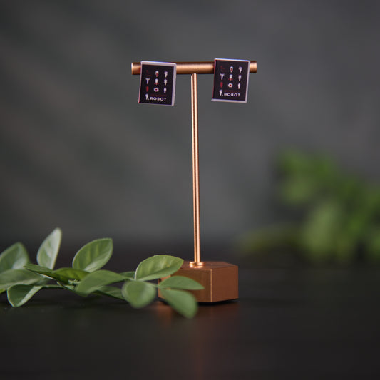 Titled Stud Earrings - Isaac Asimov - I Robot