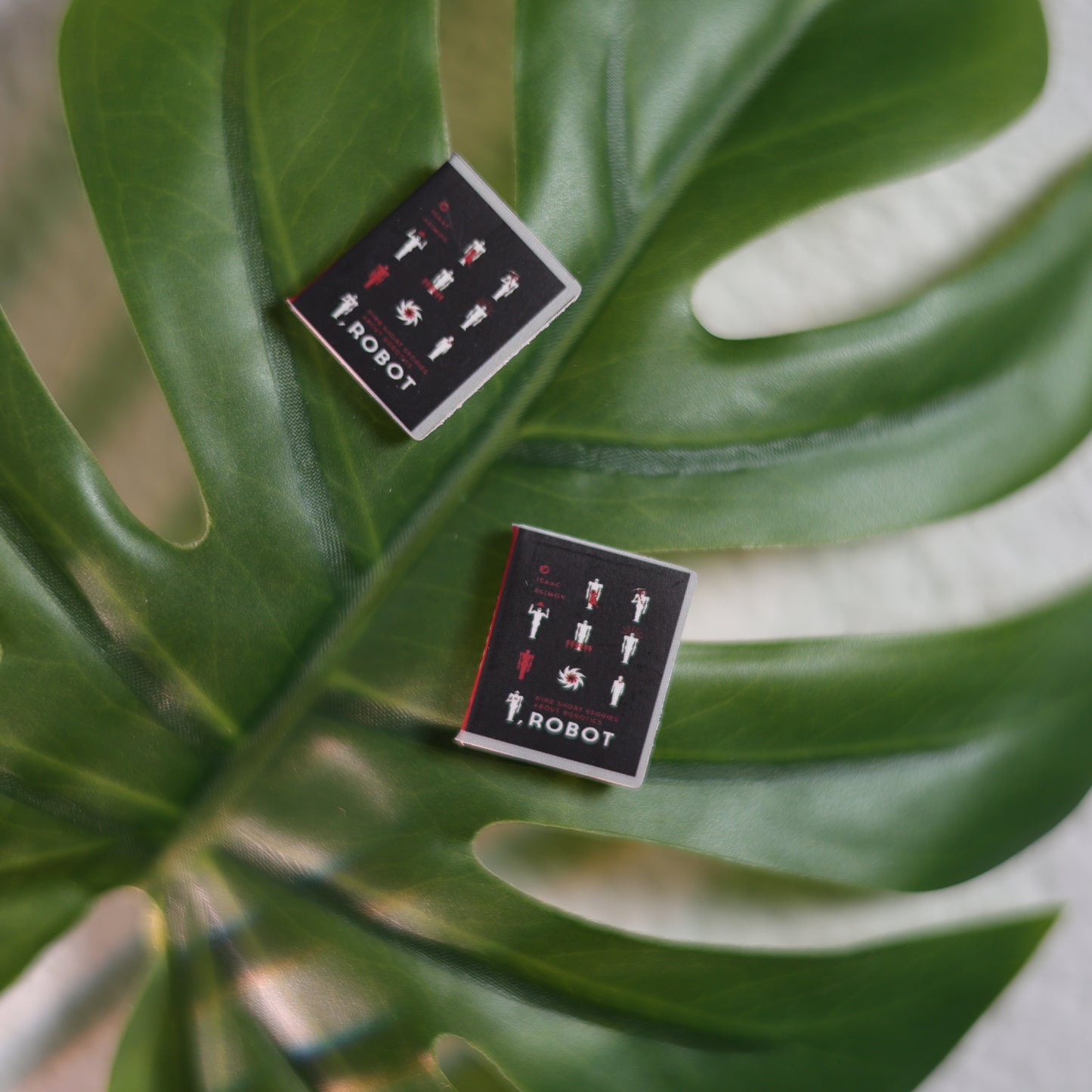 Titled Stud Earrings - Isaac Asimov - I Robot