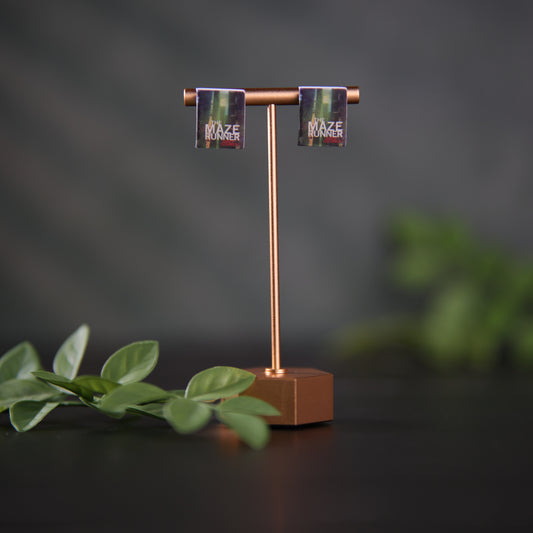 Titled Stud Earrings - James Dashner - The Maze Runner