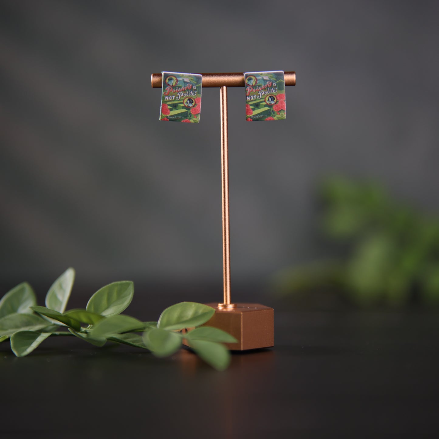 Titled Stud Earrings - Robin Stevens - Poison is not Polite