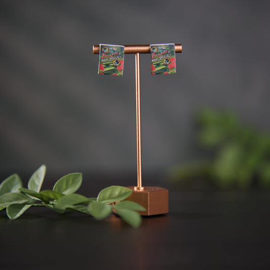 Titled Stud Earrings - Robin Stevens - Poison is not Polite