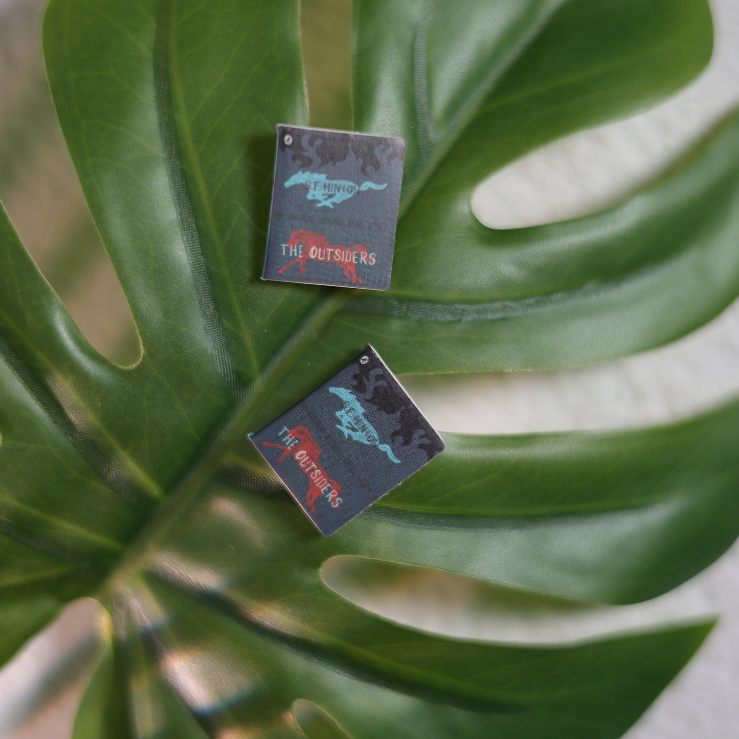 Titled Stud Earrings - S.E. Hinton - The Outsiders