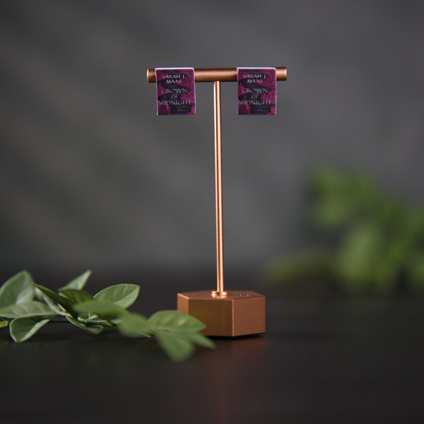 Titled Stud Earrings - Sarah J. Maas - Crown of Midnight