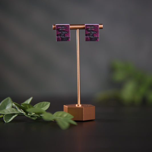 Titled Stud Earrings - Sarah J. Maas - Crown of Midnight