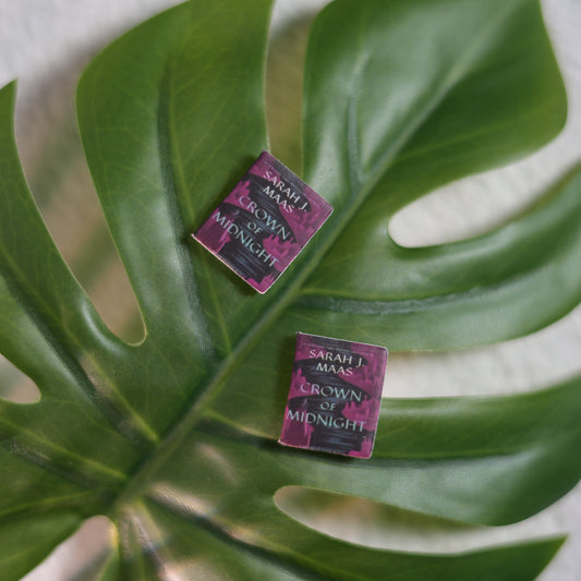 Titled Stud Earrings - Sarah J. Maas - Crown of Midnight